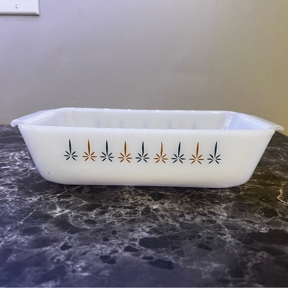 Fire King Candle Glow Loaf Pan - Picture 3 of 8